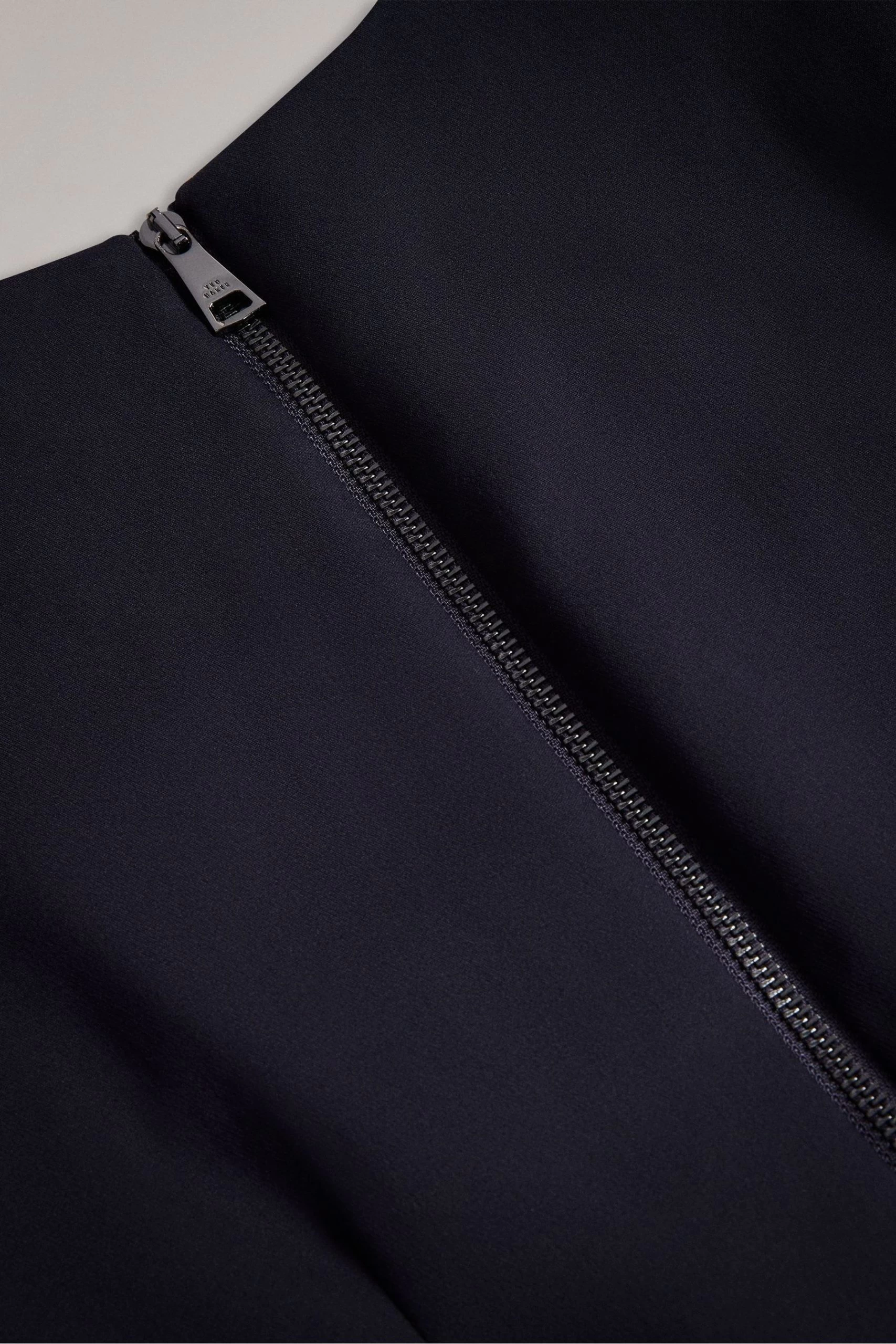 Ted Baker Dark Blue Elynah Asymmetric Peplum Tailored Dress 8 Ted Baker Dark Blue Elynah Asymmetric Peplum Tailored Dress - Image 6