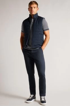 Ted Baker Navy Blue Oveta Quilted Nylon Gilet