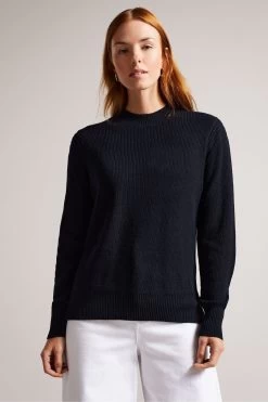 Ted Baker Light Grey Rashell Cashmere Blend Crew Neck Sweater