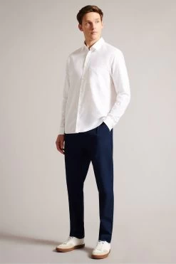 Ted Baker White Kingwel Long Sleeve Linen Shirt 9 Ted Baker White Kingwel Long Sleeve Linen Shirt -Ted Baker Shop C57947s3