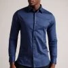 Ted Baker Blue Neale Slim Dense Floral Shirt 1 Ted Baker Blue Neale Slim Dense Floral Shirt -Ted Baker Shop C61660s