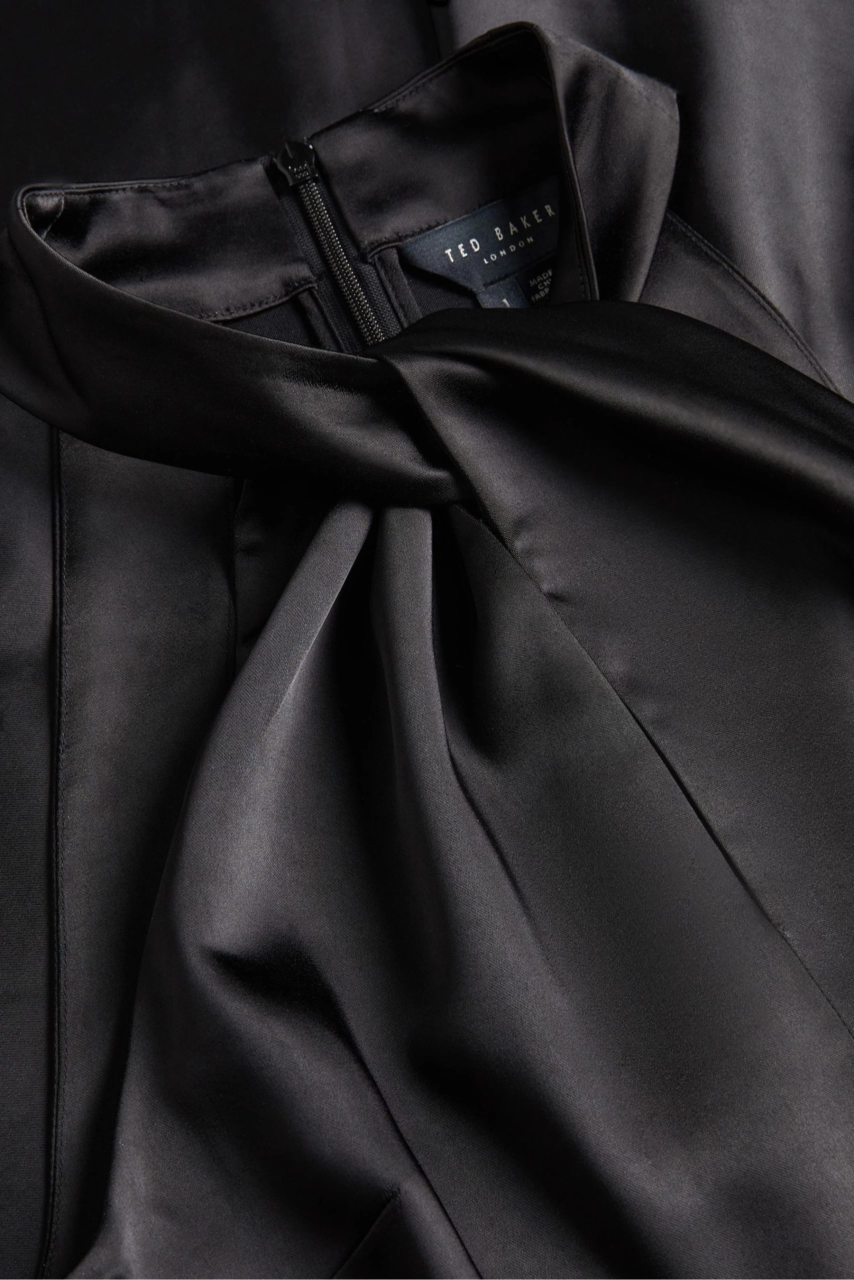 Ted Baker Renon Twist Neck Black Midi Dress 6 Ted Baker Renon Twist Neck Black Midi Dress - Image 4
