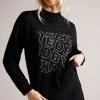 Ted Baker Elonia Black Long Sleeve Sweater 2 Ted Baker Elonia Black Long Sleeve Sweater -Ted Baker Shop C70722s