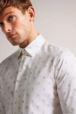 Ted Baker Kyme White Long Sleeve Ditsy Floral Shirt 10 Ted Baker Kyme White Long Sleeve Ditsy Floral Shirt -Ted Baker Shop C73190s4