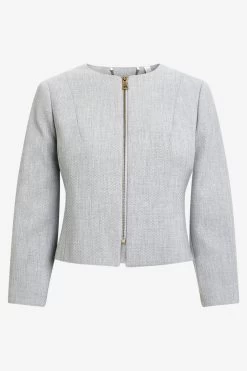Ted Baker Michah Grey Cropped Textured Jacket 13 Ted Baker Michah Grey Cropped Textured Jacket -Ted Baker Shop C73560s6