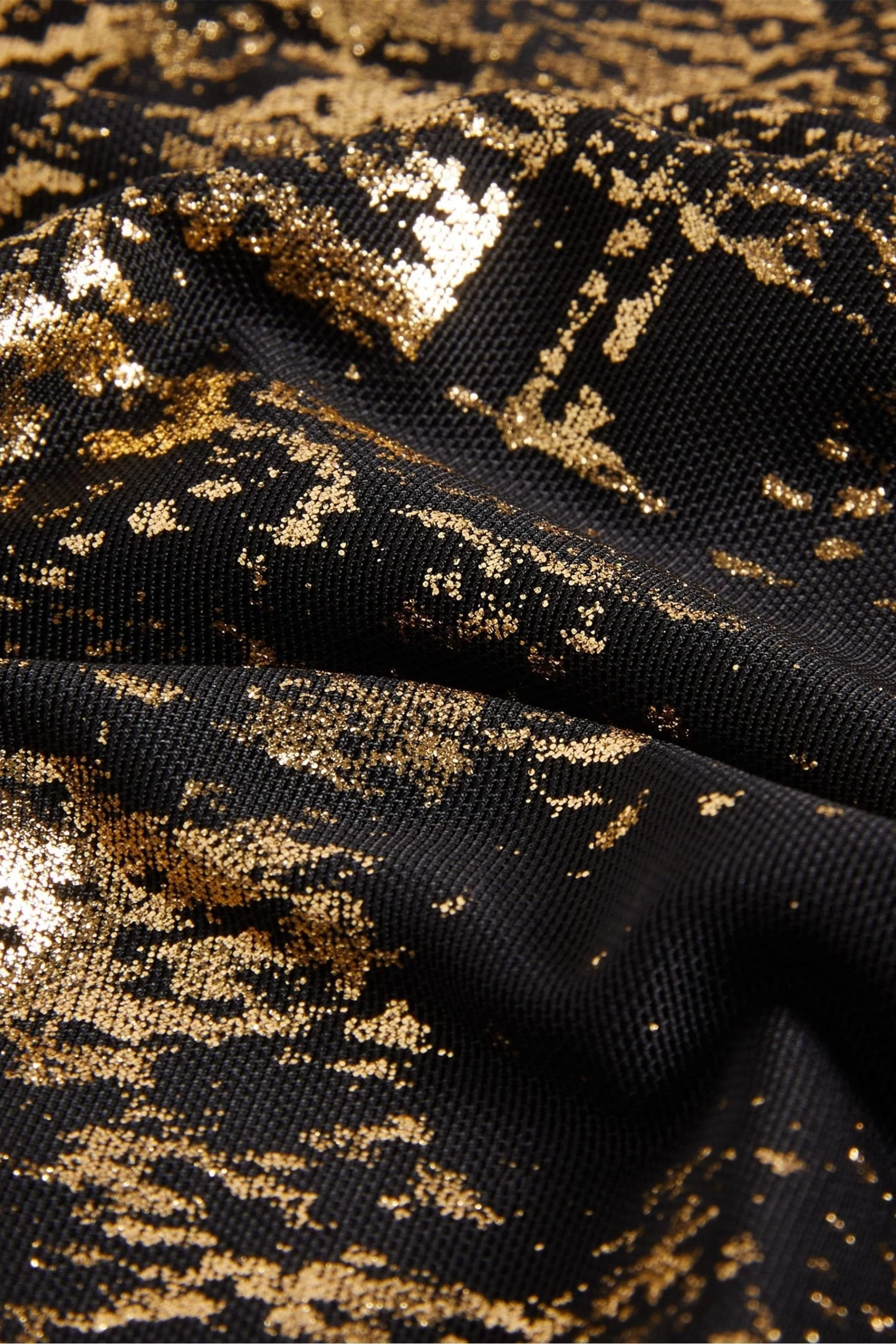 Ted Baker Sofiy Foil Print Mesh Black Top 7 Ted Baker Sofiy Foil Print Mesh Black Top - Image 5