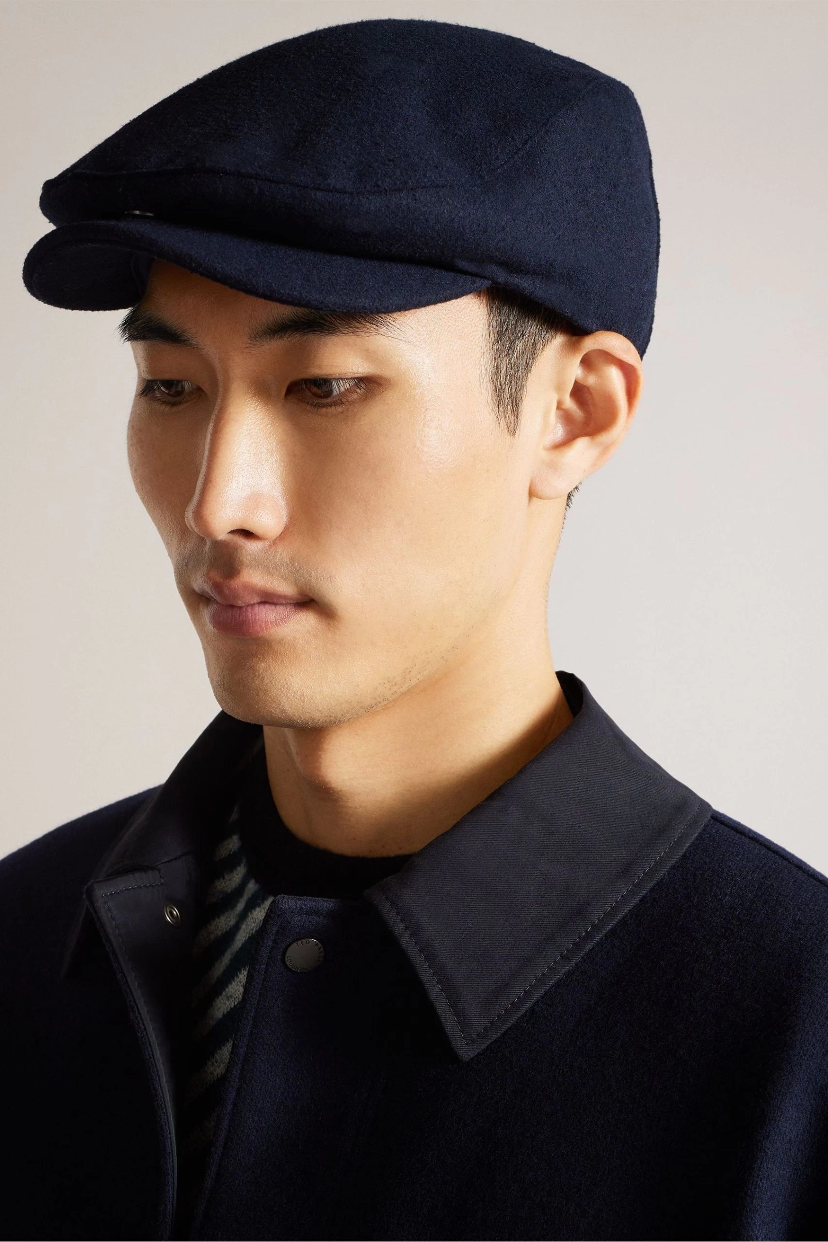 Ted Baker Blue Alfrede Flat Cap 6 Ted Baker Blue Alfrede Flat Cap - Image 4