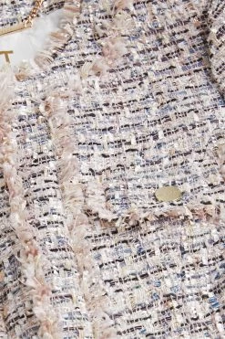 Ted Baker Pink Renata Cropped Boucle Jacket With Fray Detail 16 Ted Baker Pink Renata Cropped Boucle Jacket With Fray Detail -Ted Baker Shop C89726s7