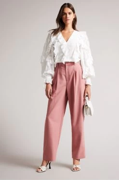 Ted Baker Janeio White Ruffle Sleeve Broderie Top 11 Ted Baker Janeio White Ruffle Sleeve Broderie Top -Ted Baker Shop C89850s3