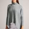 Ted Baker Grey Joilla Funnel Neck Jumper 1 Ted Baker Grey Joilla Funnel Neck Jumper -Ted Baker Shop C92077s