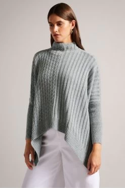 Ted Baker Grey Joilla Funnel Neck Jumper