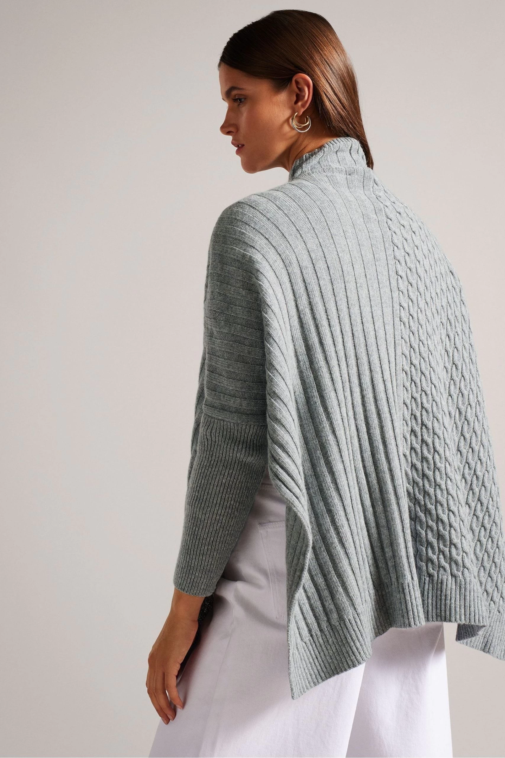 Ted Baker Grey Joilla Funnel Neck Jumper 4 Ted Baker Grey Joilla Funnel Neck Jumper - Image 2