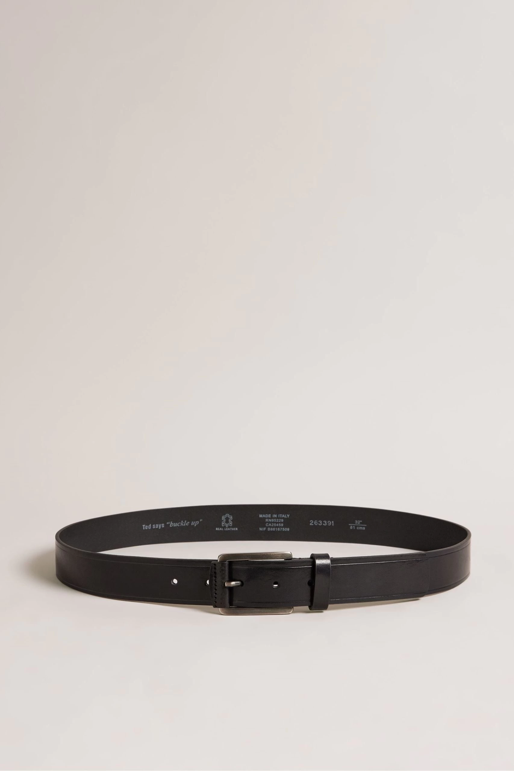Ted Baker Linded Black Embossed Leather Belt 3 Ted Baker Linded Black Embossed Leather Belt