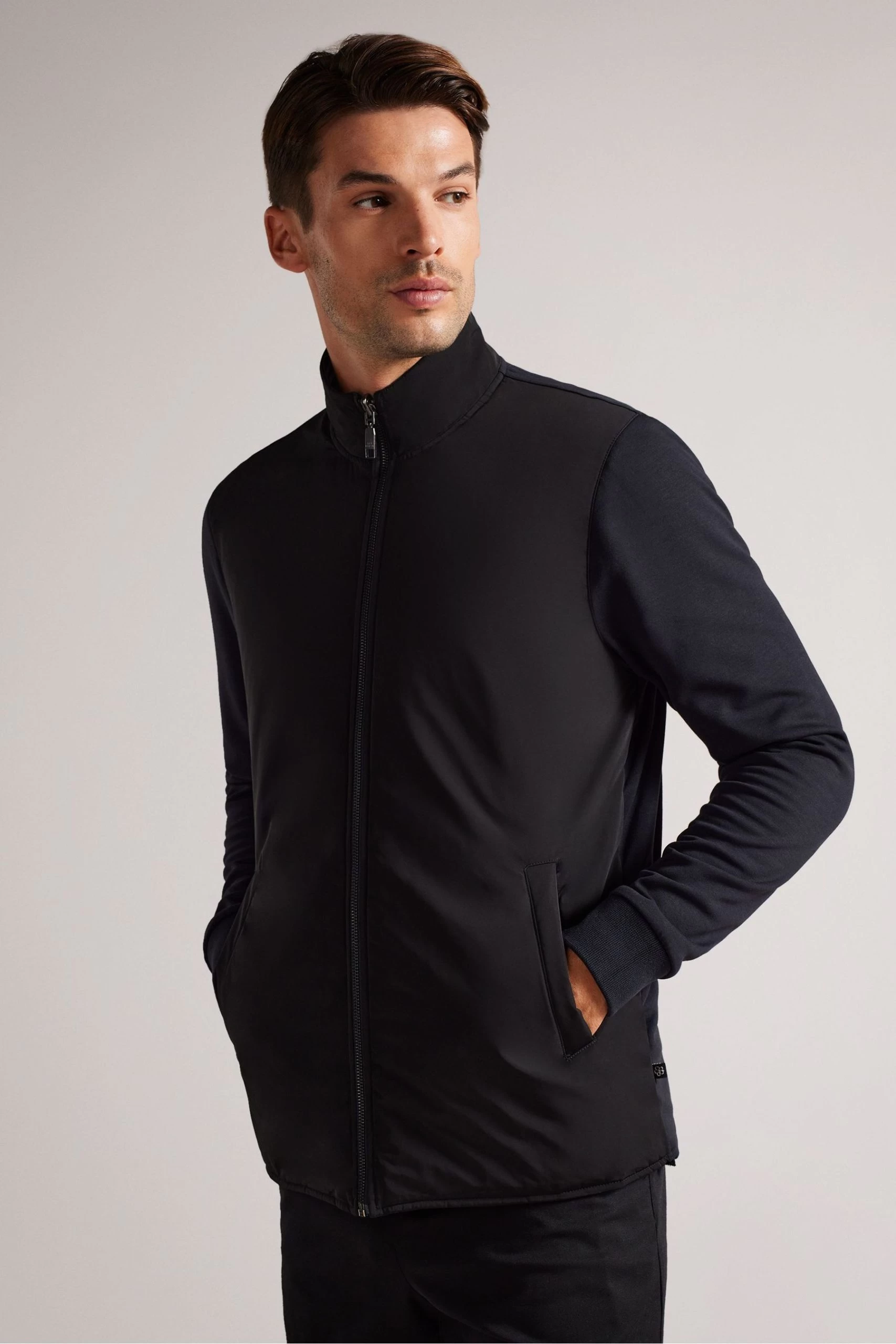 Ted Baker Hemis Blue Long Sleeved Reversible Nylon Zip Through Jacket 3 Ted Baker Hemis Blue Long Sleeved Reversible Nylon Zip Through Jacket