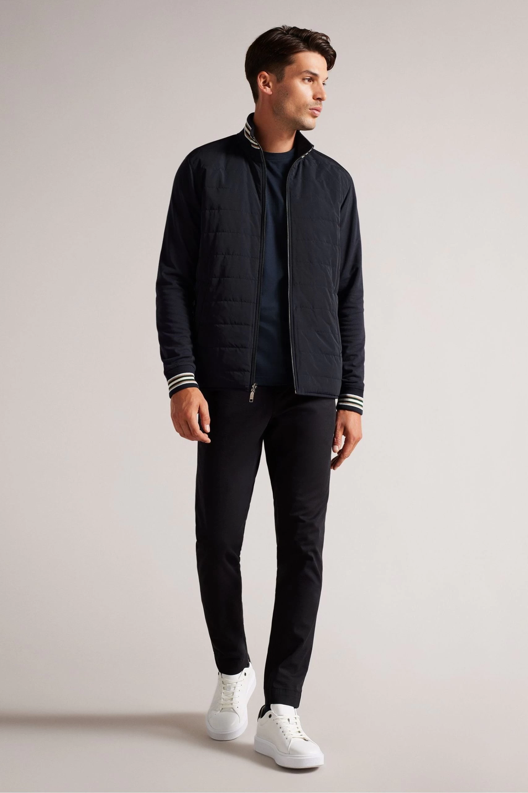 Ted Baker Hemis Blue Long Sleeved Reversible Nylon Zip Through Jacket 5 Ted Baker Hemis Blue Long Sleeved Reversible Nylon Zip Through Jacket - Image 3