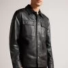 Ted Baker Garry Black Leather Shacket 2 Ted Baker Garry Black Leather Shacket -Ted Baker Shop D25869s