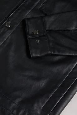 Ted Baker Garry Black Leather Shacket 11 Ted Baker Garry Black Leather Shacket -Ted Baker Shop D25869s5