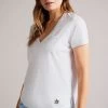 Ted Baker Lovage Easy Fit V-Neck White T-Shirt 1 Ted Baker Lovage Easy Fit V-Neck White T-Shirt -Ted Baker Shop D29491s