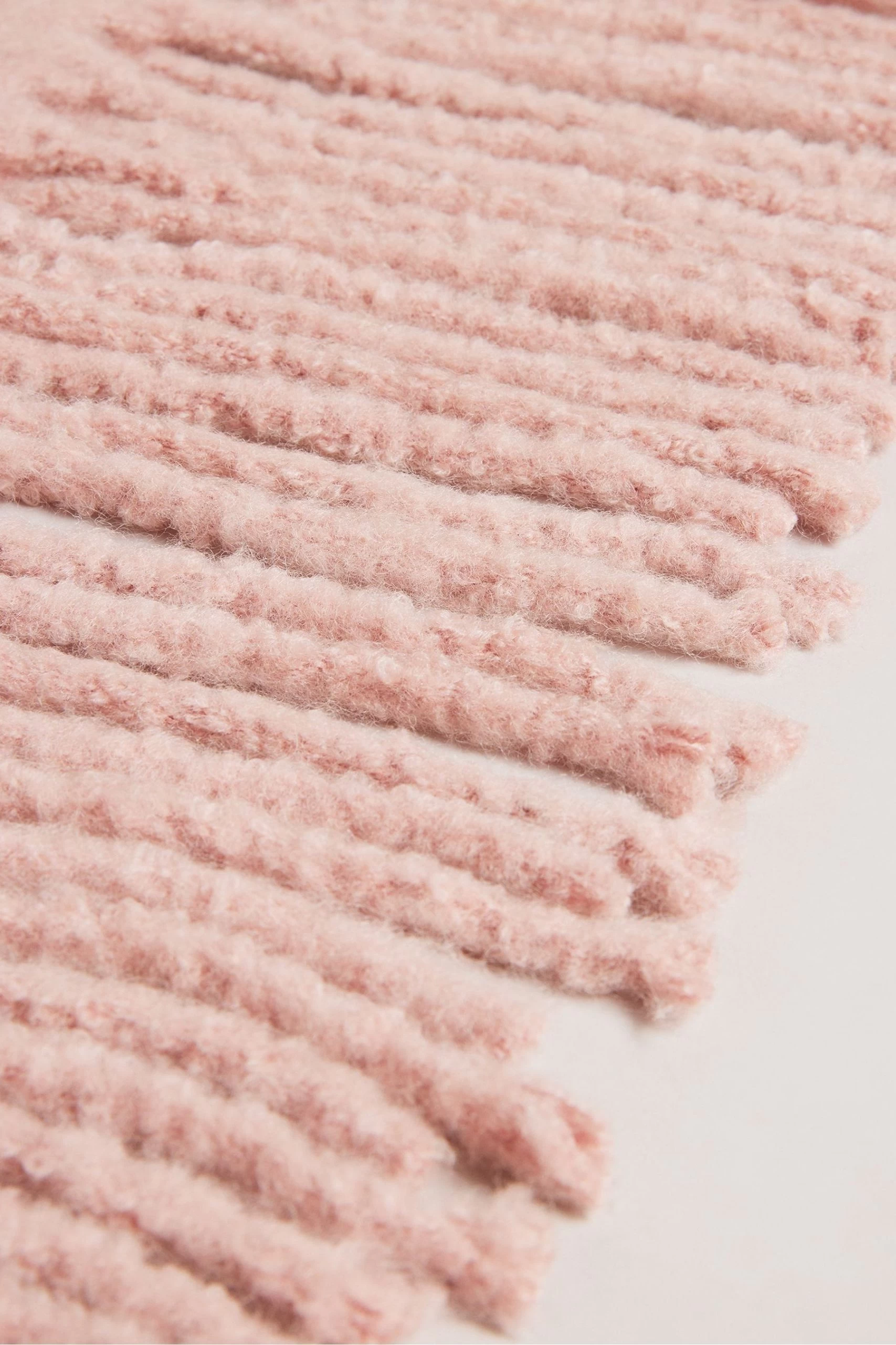 Ted Baker Oversized Dusky Pink Tiba Long Tassel Scarf 5 Ted Baker Oversized Dusky Pink Tiba Long Tassel Scarf - Image 3