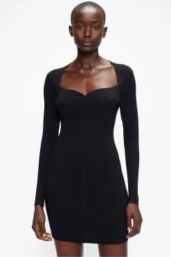 Ted Baker Mmeggi Sweetheart Neckline Black Bodycon Dress
