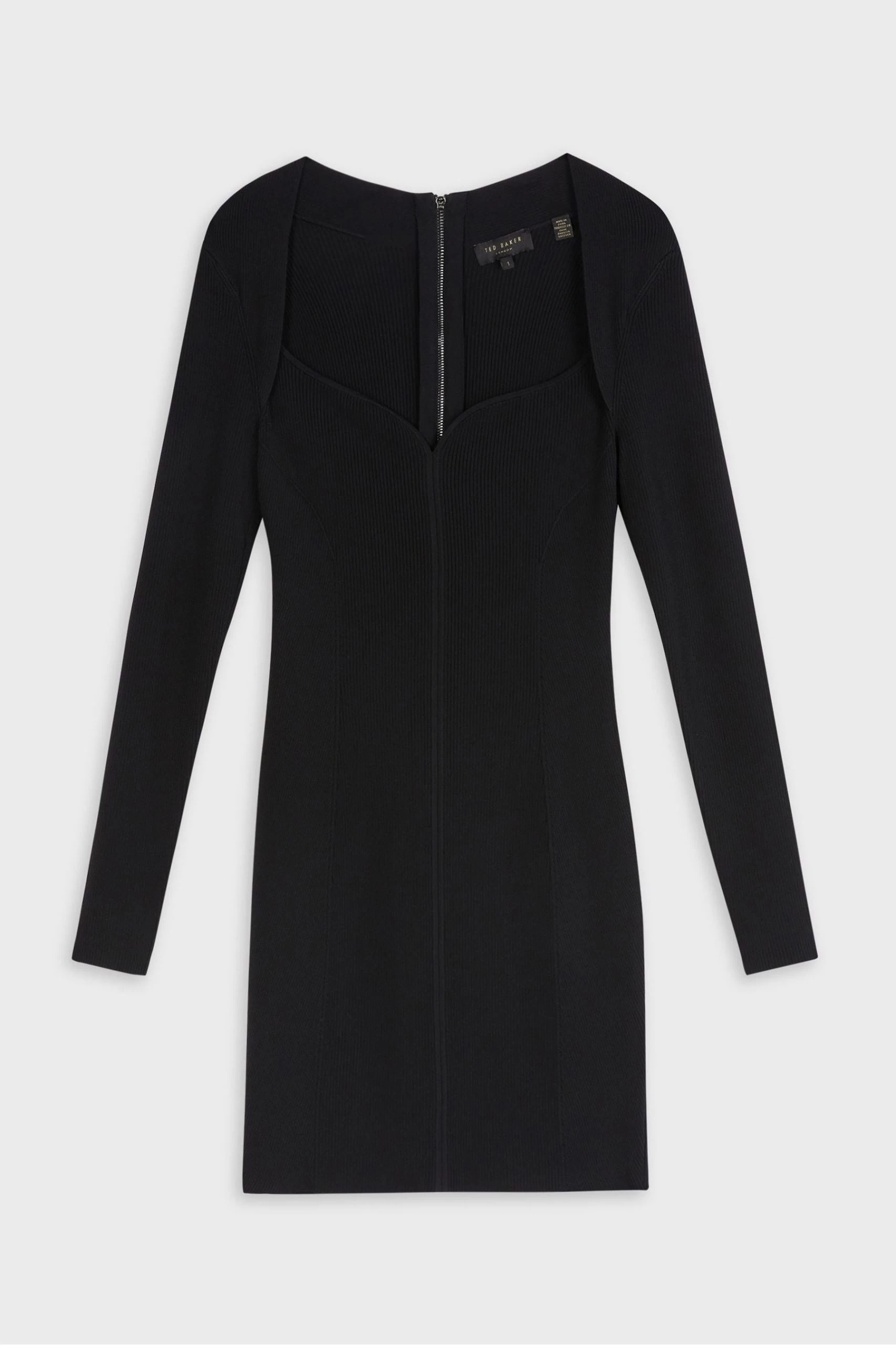 Ted Baker Mmeggi Sweetheart Neckline Black Bodycon Dress 7 Ted Baker Mmeggi Sweetheart Neckline Black Bodycon Dress - Image 5