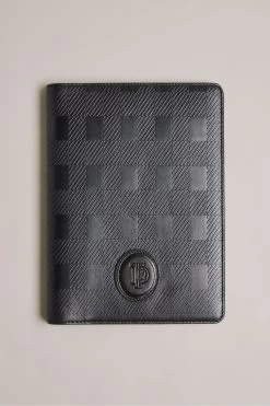 Ted Baker Conar House Check Black Leather Organiser Card Holder