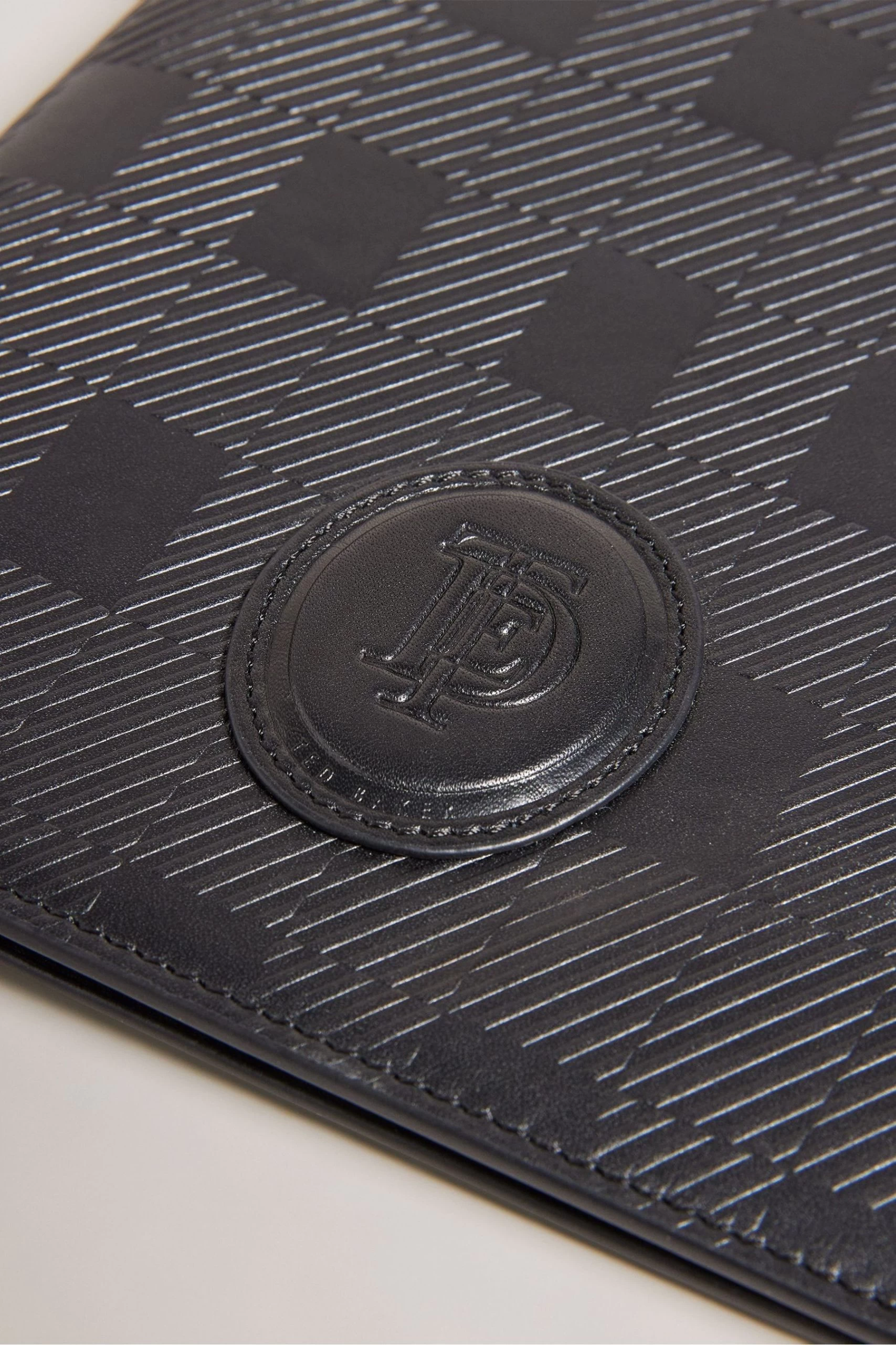 Ted Baker Conar House Check Black Leather Organiser Card Holder 6 Ted Baker Conar House Check Black Leather Organiser Card Holder - Image 4