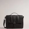 Ted Baker Wayvees House Check PU Black Satchel Bag 2 Ted Baker Wayvees House Check PU Black Satchel Bag -Ted Baker Shop D39973s
