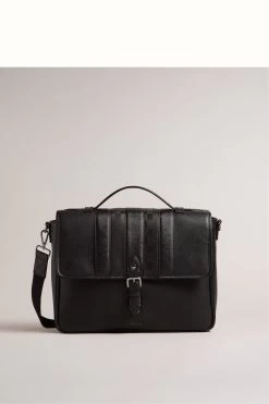 Ted Baker Wayvees House Check PU Black Satchel Bag