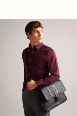 Ted Baker Wayvees House Check PU Black Satchel Bag -Ted Baker Shop D39973s4