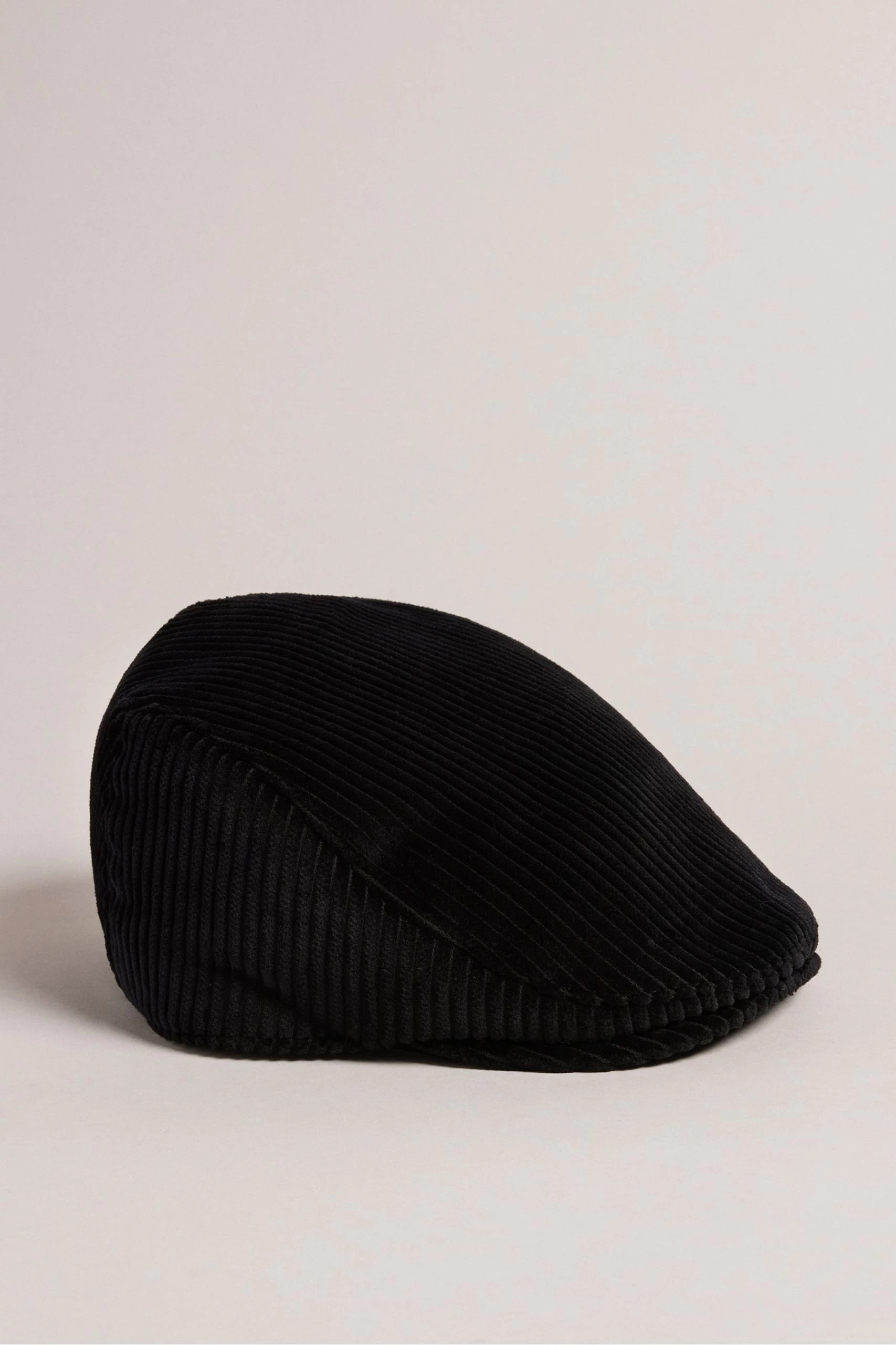 Ted Baker Loganss Cord Flat Black Cap 3 Ted Baker Loganss Cord Flat Black Cap