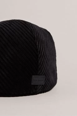 Ted Baker Loganss Cord Flat Black Cap 6 Ted Baker Loganss Cord Flat Black Cap -Ted Baker Shop D39976s2