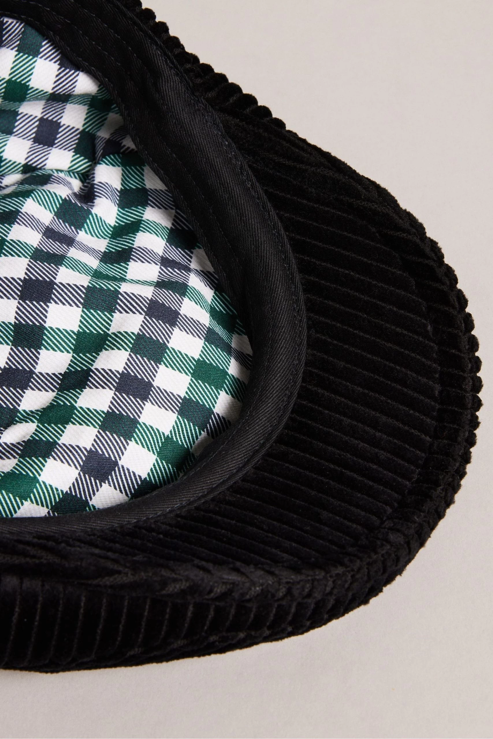 Ted Baker Loganss Cord Flat Black Cap 5 Ted Baker Loganss Cord Flat Black Cap - Image 3