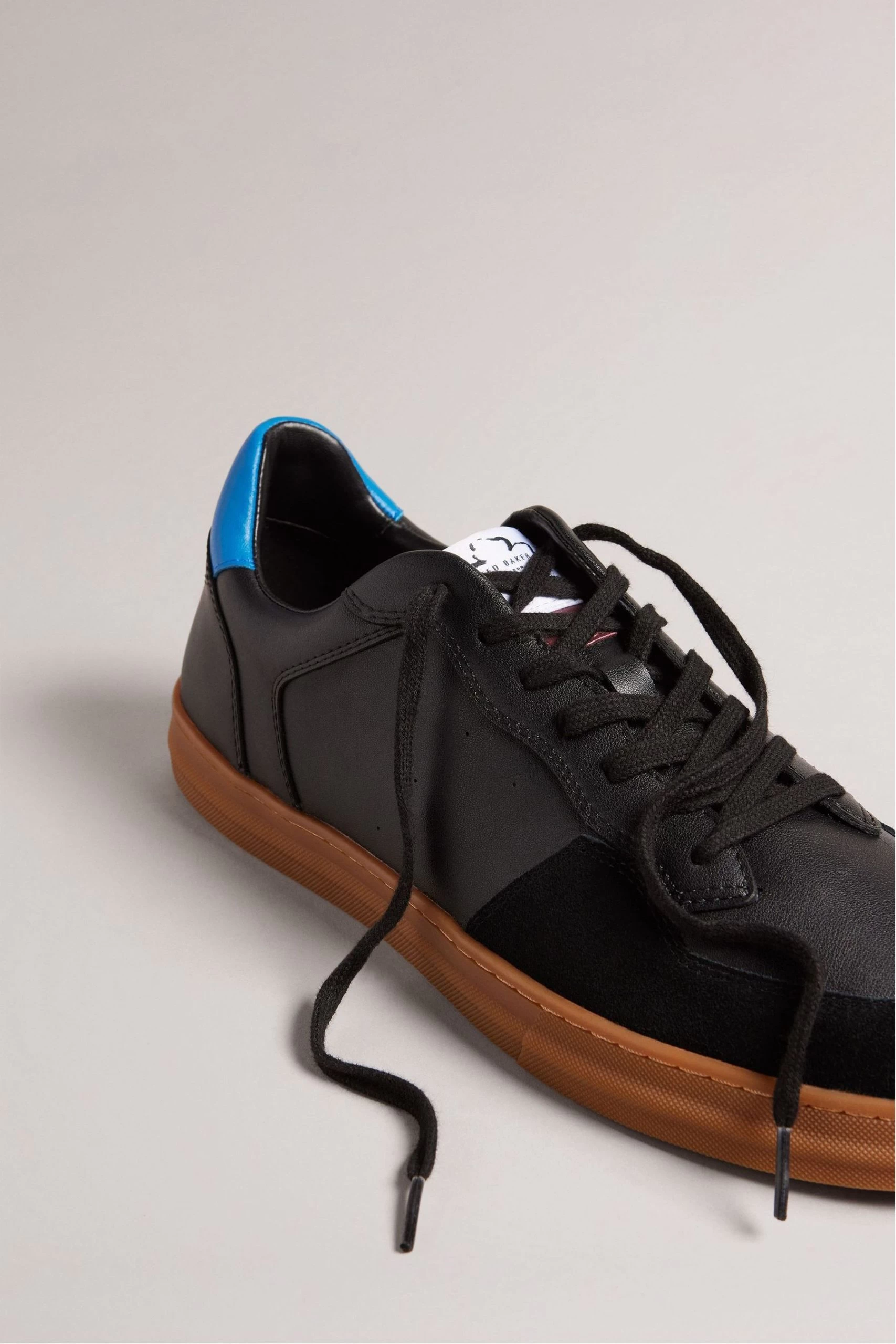Ted Baker Barkerl Black Leather And Suede Sneakers 6 Ted Baker Barkerl Black Leather And Suede Sneakers - Image 4