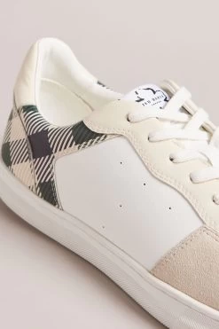 Ted Baker Barkerg Leather And Suede House Check White Sneakers 10 Ted Baker Barkerg Leather And Suede House Check White Sneakers -Ted Baker Shop D39978s4