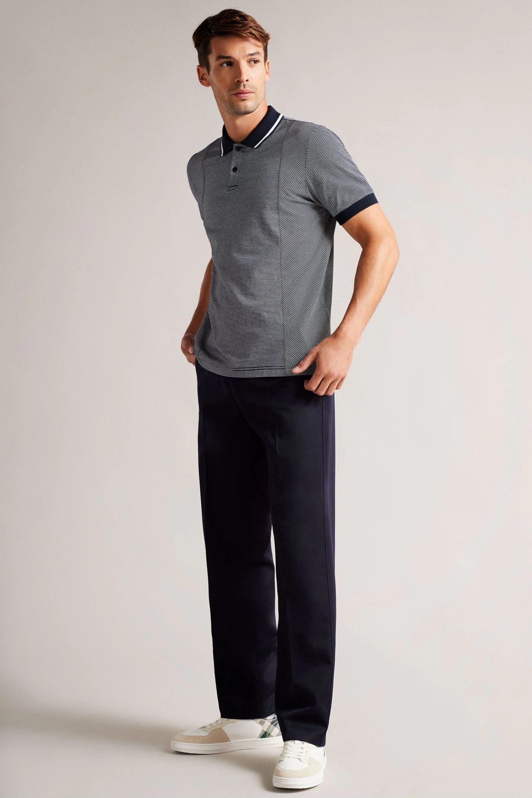 Ted Baker Barkerg Leather And Suede House Check White Sneakers 7 Ted Baker Barkerg Leather And Suede House Check White Sneakers - Image 5