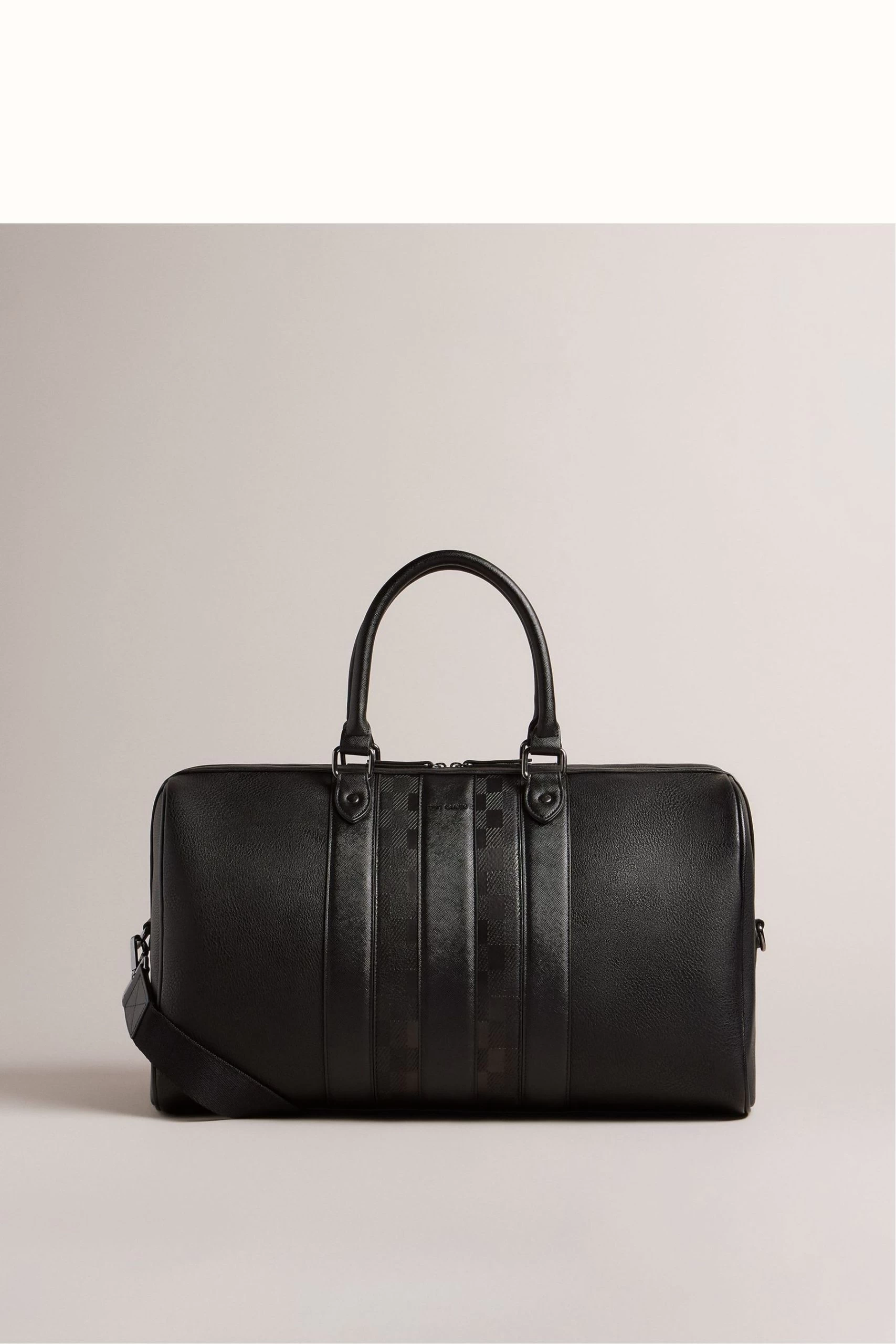 Ted Baker Waylin House Check PU Black Holdall 3 Ted Baker Waylin House Check PU Black Holdall