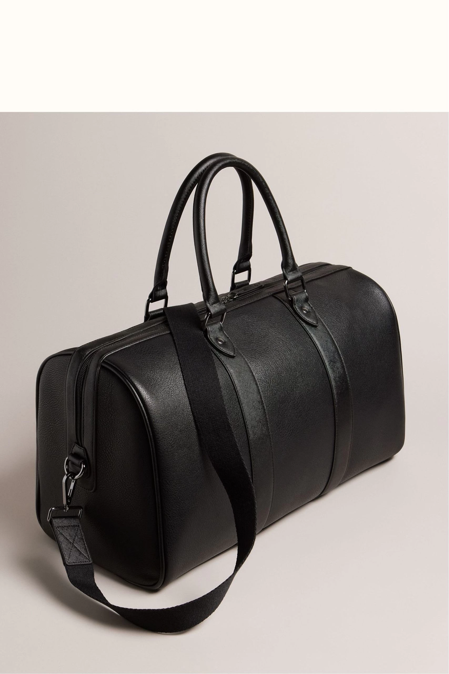 Ted Baker Waylin House Check PU Black Holdall 4 Ted Baker Waylin House Check PU Black Holdall - Image 2