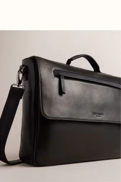 Ted Baker Raymon Black Leather Webbing Wax Leather Mix Satchel 9 Ted Baker Raymon Black Leather Webbing Wax Leather Mix Satchel -Ted Baker Shop D39981s3