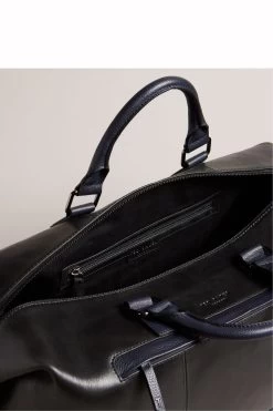 Ted Baker Raygon Black Leather Webbing Wax Leather Mix Holdall 9 Ted Baker Raygon Black Leather Webbing Wax Leather Mix Holdall -Ted Baker Shop D39982s3