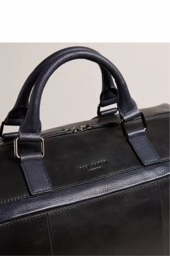 Ted Baker Raygon Black Leather Webbing Wax Leather Mix Holdall 10 Ted Baker Raygon Black Leather Webbing Wax Leather Mix Holdall -Ted Baker Shop D39982s4
