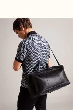 Ted Baker Raygon Black Leather Webbing Wax Leather Mix Holdall 11 Ted Baker Raygon Black Leather Webbing Wax Leather Mix Holdall -Ted Baker Shop D39982s5