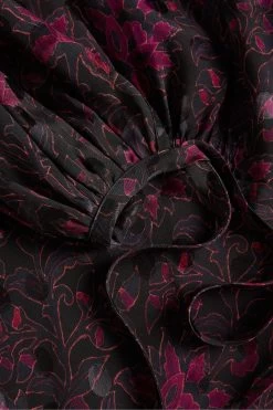 Ted Baker Merlisa Floral Printed Black Midi Dress 11 Ted Baker Merlisa Floral Printed Black Midi Dress -Ted Baker Shop D40082s5