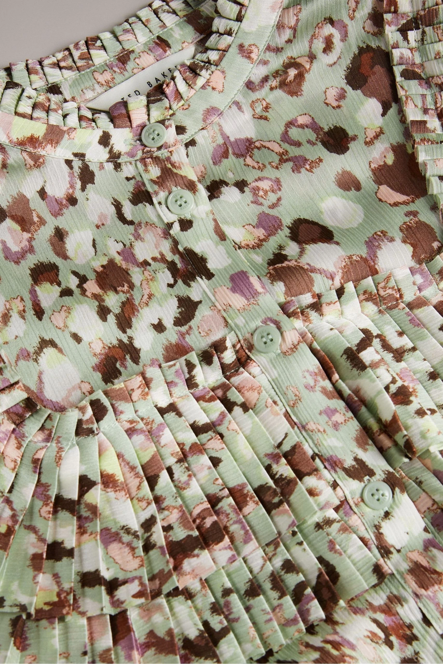 Ted Baker Green Indira Blouse With Ruffle Bib Detail 7 Ted Baker Green Indira Blouse With Ruffle Bib Detail - Image 5