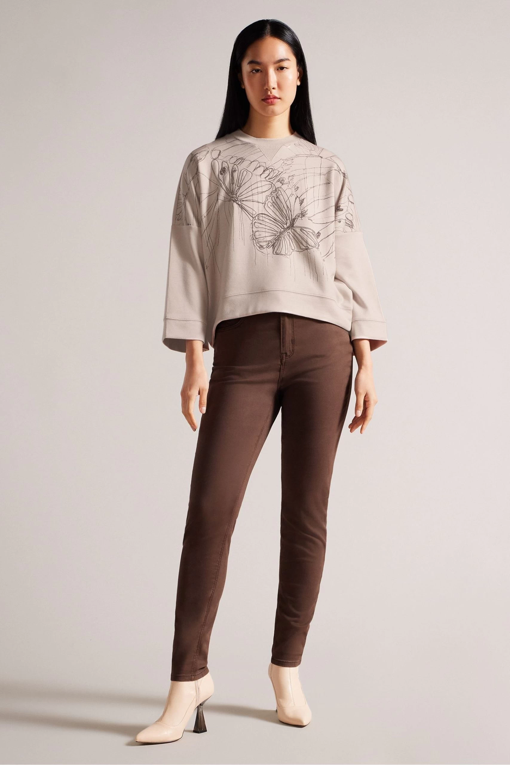 Ted Baker Dusky Pink Carmile Graphic Sweatshirt 3 Ted Baker Dusky Pink Carmile Graphic Sweatshirt