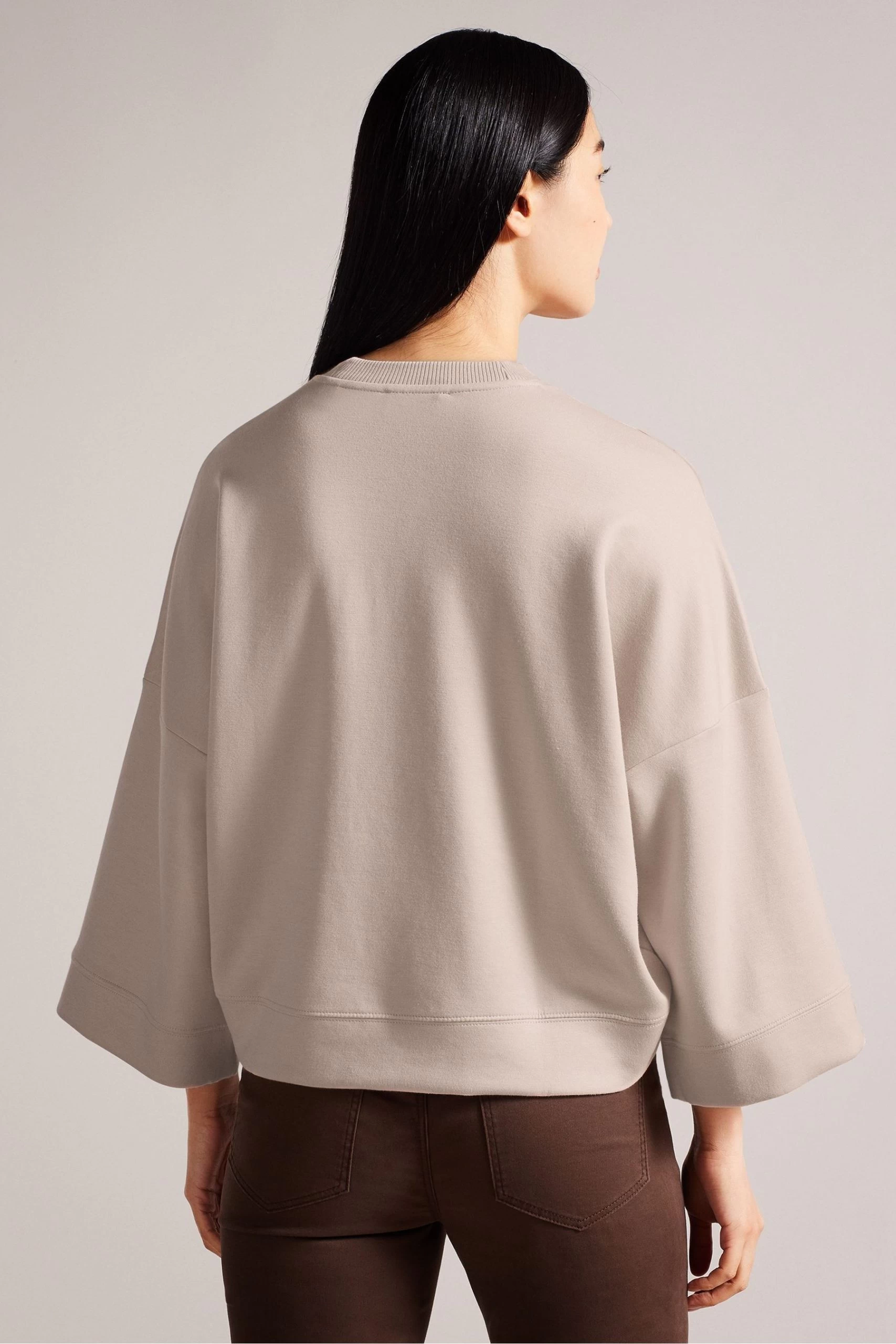 Ted Baker Dusky Pink Carmile Graphic Sweatshirt 4 Ted Baker Dusky Pink Carmile Graphic Sweatshirt - Image 2