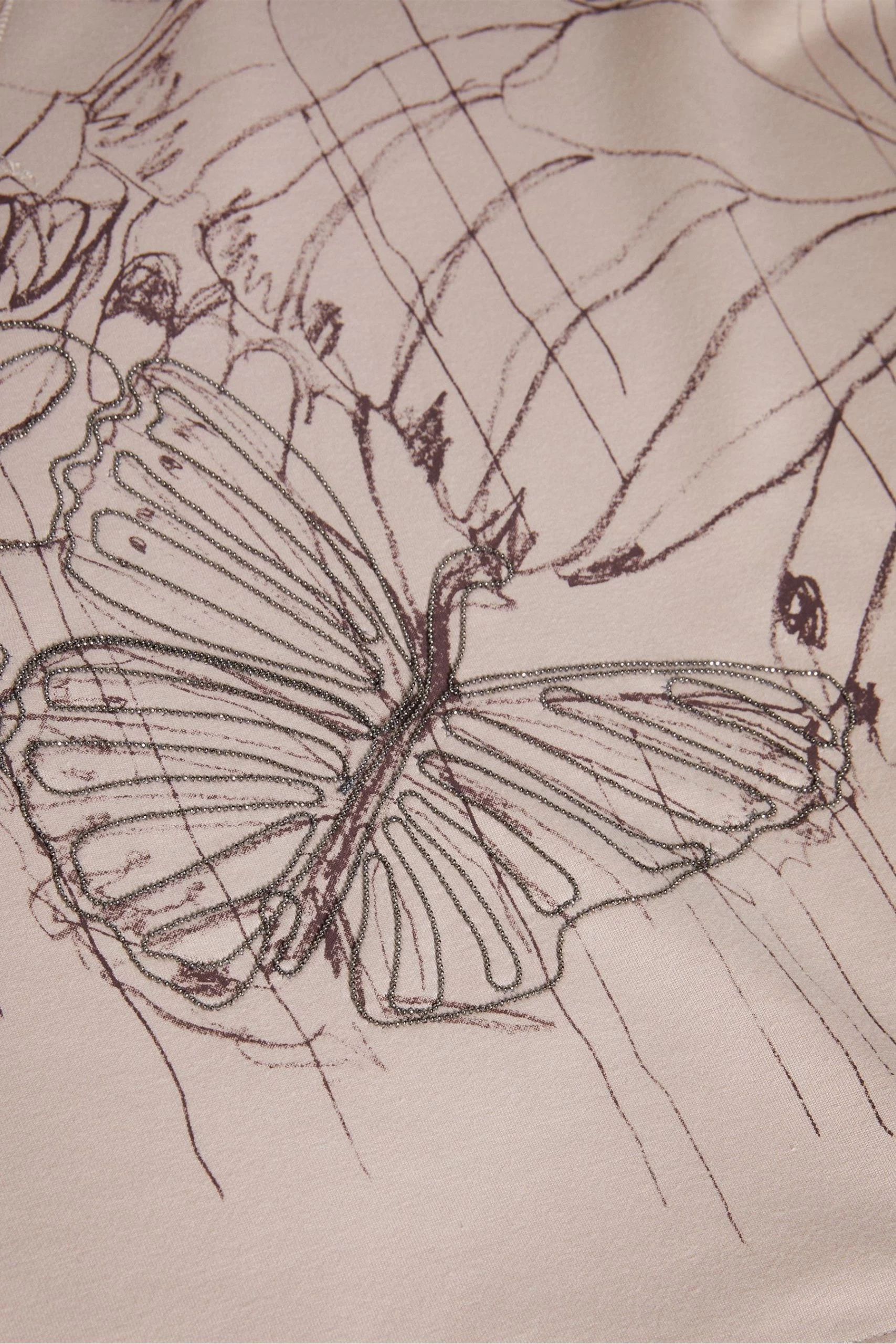 Ted Baker Dusky Pink Carmile Graphic Sweatshirt 6 Ted Baker Dusky Pink Carmile Graphic Sweatshirt - Image 4