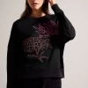 Ted Baker Genno Black Graphic Sweatshirt 2 Ted Baker Genno Black Graphic Sweatshirt -Ted Baker Shop D40090s