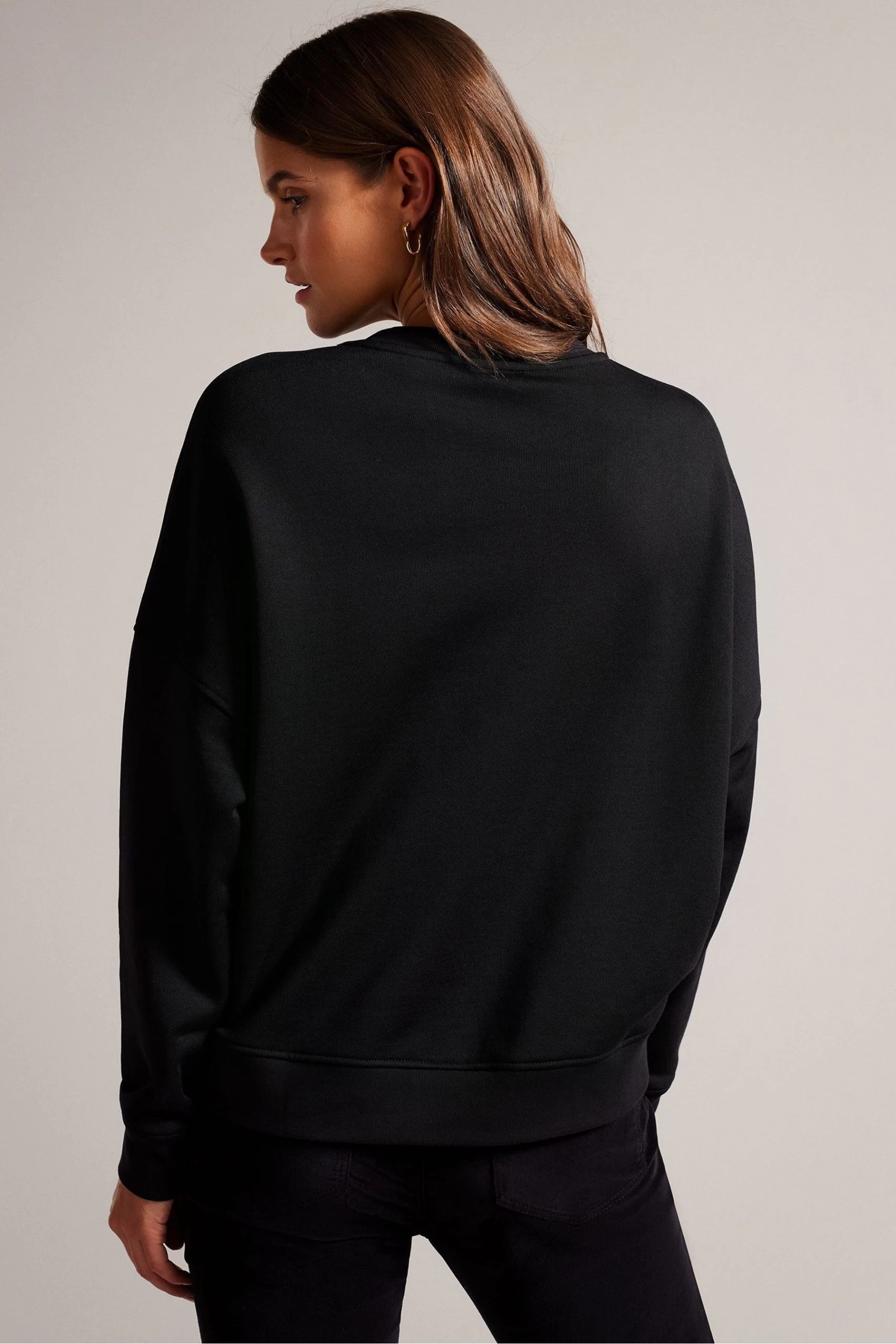 Ted Baker Genno Black Graphic Sweatshirt 4 Ted Baker Genno Black Graphic Sweatshirt - Image 2