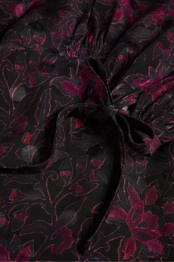 Ted Baker Terre Printed Peplum Black Top With Cuffed Sleeves 11 Ted Baker Terre Printed Peplum Black Top With Cuffed Sleeves -Ted Baker Shop D40105s5